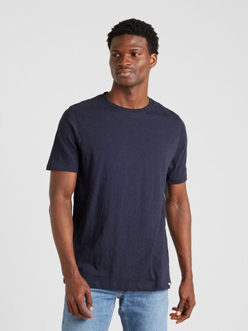 FYNCH-HATTON - Camiseta 'Slub' en azul: frente