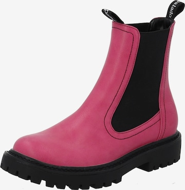Palado Chelsea boots 'Dedej' in Roze: voorkant