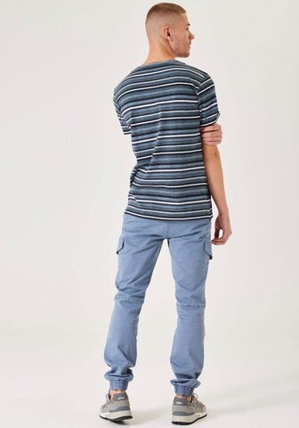 GARCIA Slimfit Cargobroek in Blauw