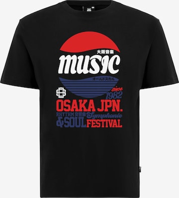 Oldskull Shirt 'Asian Osaka Music' in Black: front