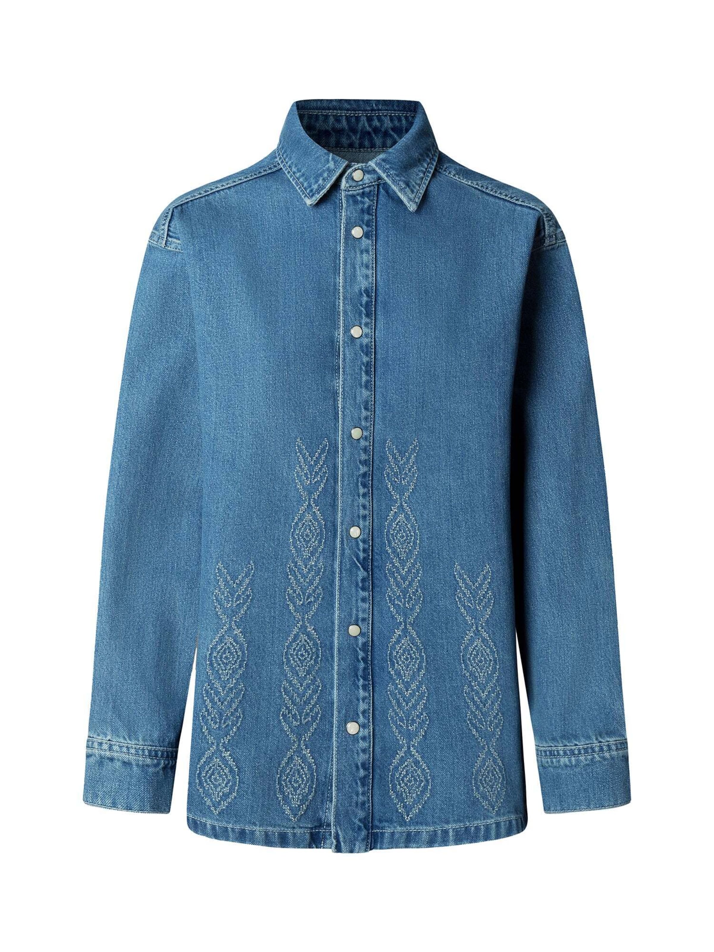 Pepe Jeans Blouse 'ELLEN IKAT '' in Blauw: voorkant