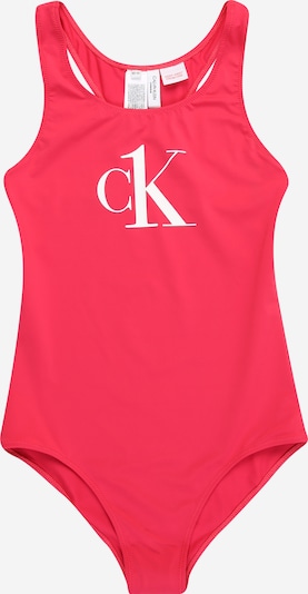 Calvin Klein Swimwear Badeanzug in pink / weiß, Produktansicht