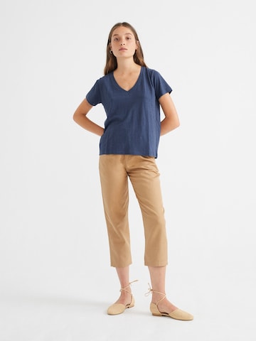 Thinking MU Regular Pants ' Hemp Rhino Pants ' in Beige: front