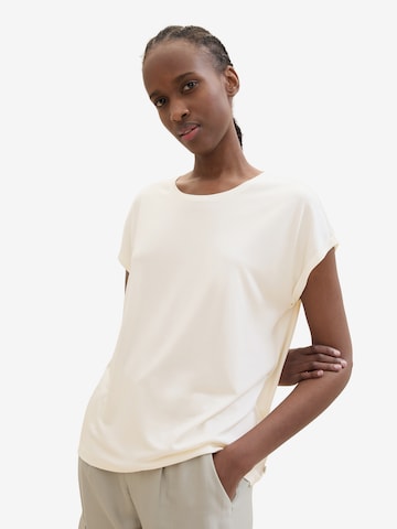 T-shirt TOM TAILOR DENIM en blanc : devant