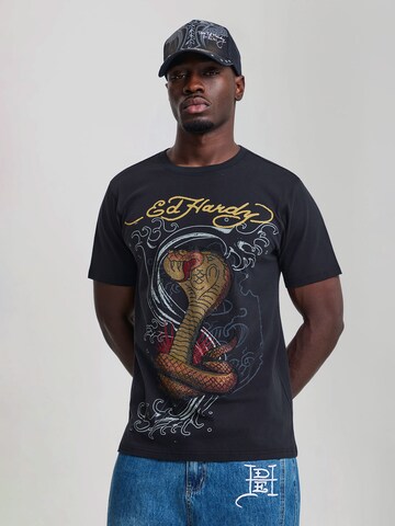 Ed Hardy T-shirt i svart: framsida