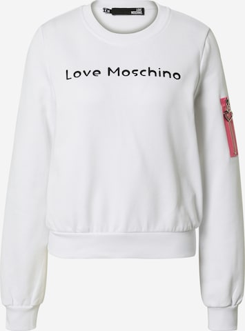 Love Moschino Bluzka sportowa 'FELPA' w kolorze biały: przód