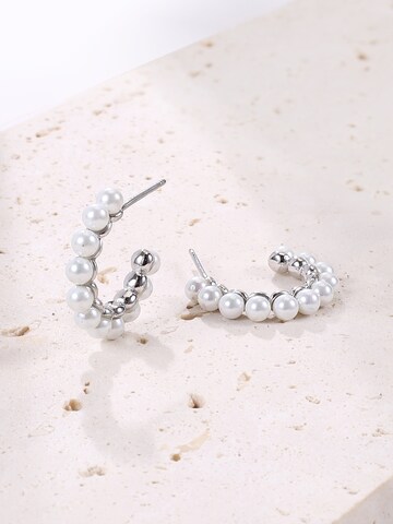Hey Happiness Earrings 'Pearl Glow' in Silver