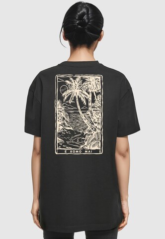 Merchcode Oversized Shirt 'Hawai' in Black: front