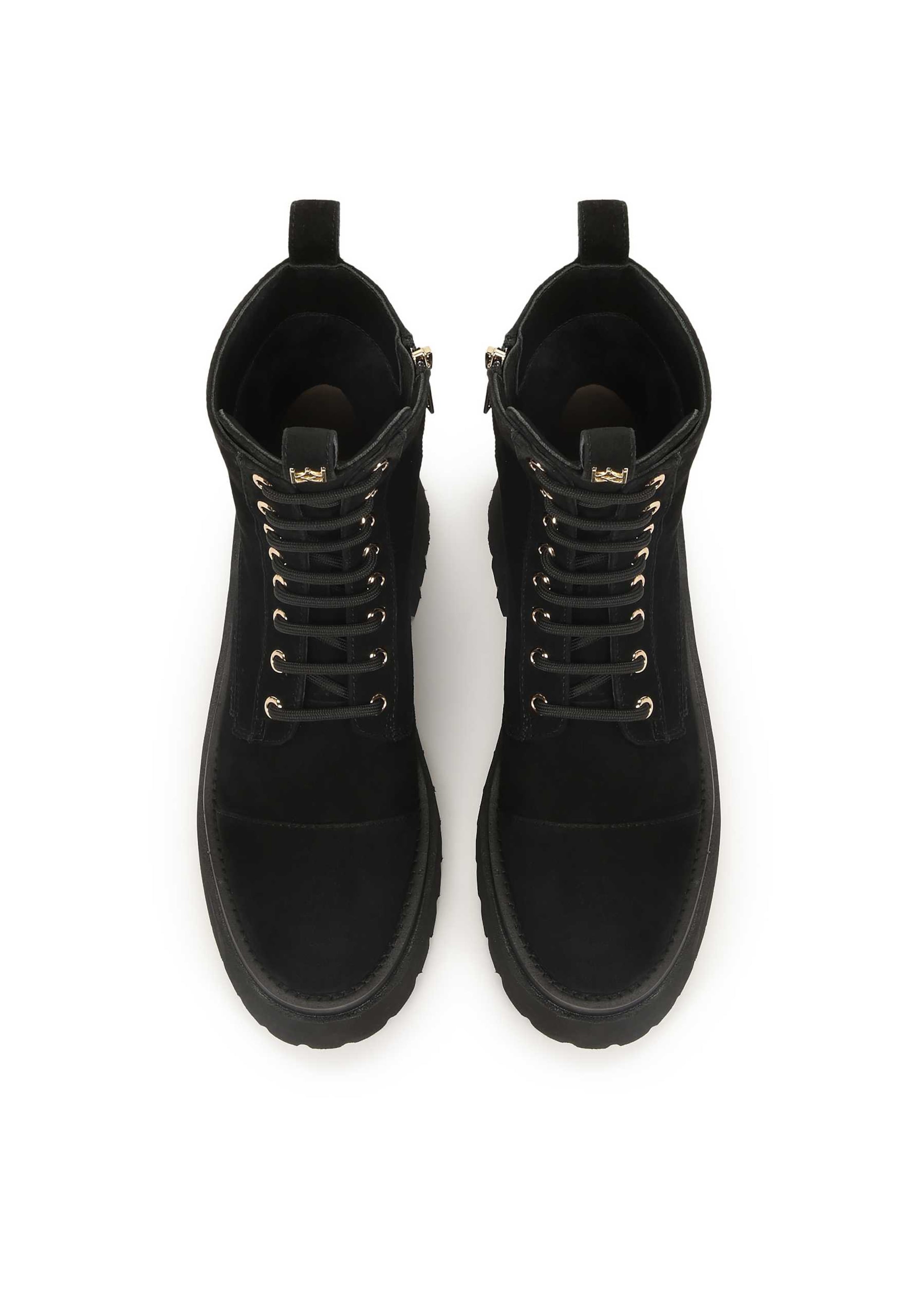 Kazar Fűzős rövid szárú csizmák - fekete