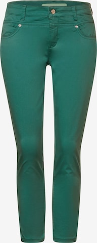 STREET ONE Slim fit Pants in Green: front