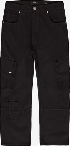 EIGHTYFIVE Loose fit Cargo Jeans in Black: front