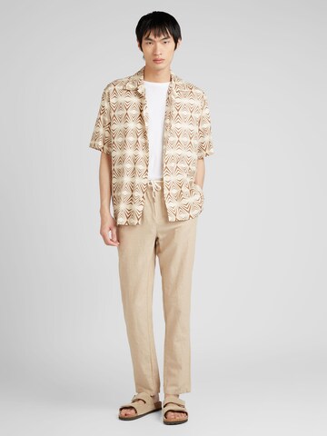 SELECTED HOMME Comfort fit Overhemd in Beige