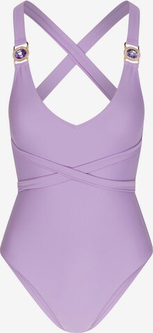 Maillot de bain 'Amour' Moda Minx en violet : devant