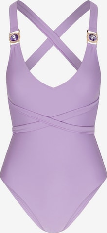 Bustier Maillot de bain 'Amour' Moda Minx en violet : devant