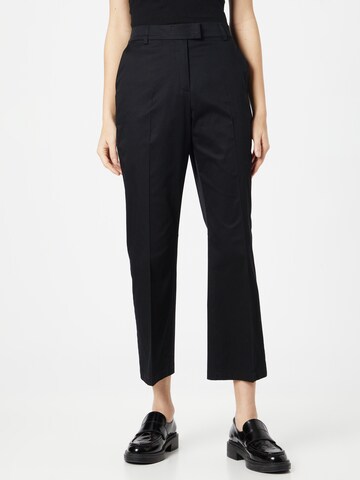 GERRY WEBER Regular Trousers with creases in Black: front