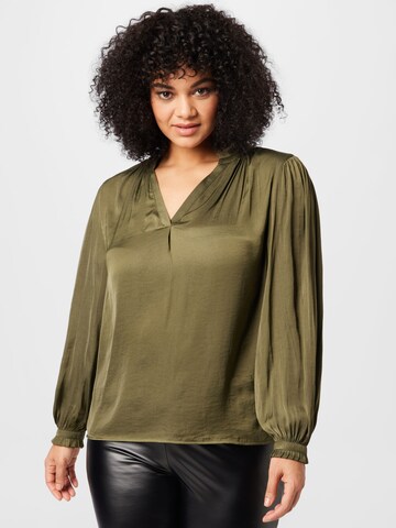 Camicia da donna 'Lorain' di ABOUT YOU Curvy in verde: frontale