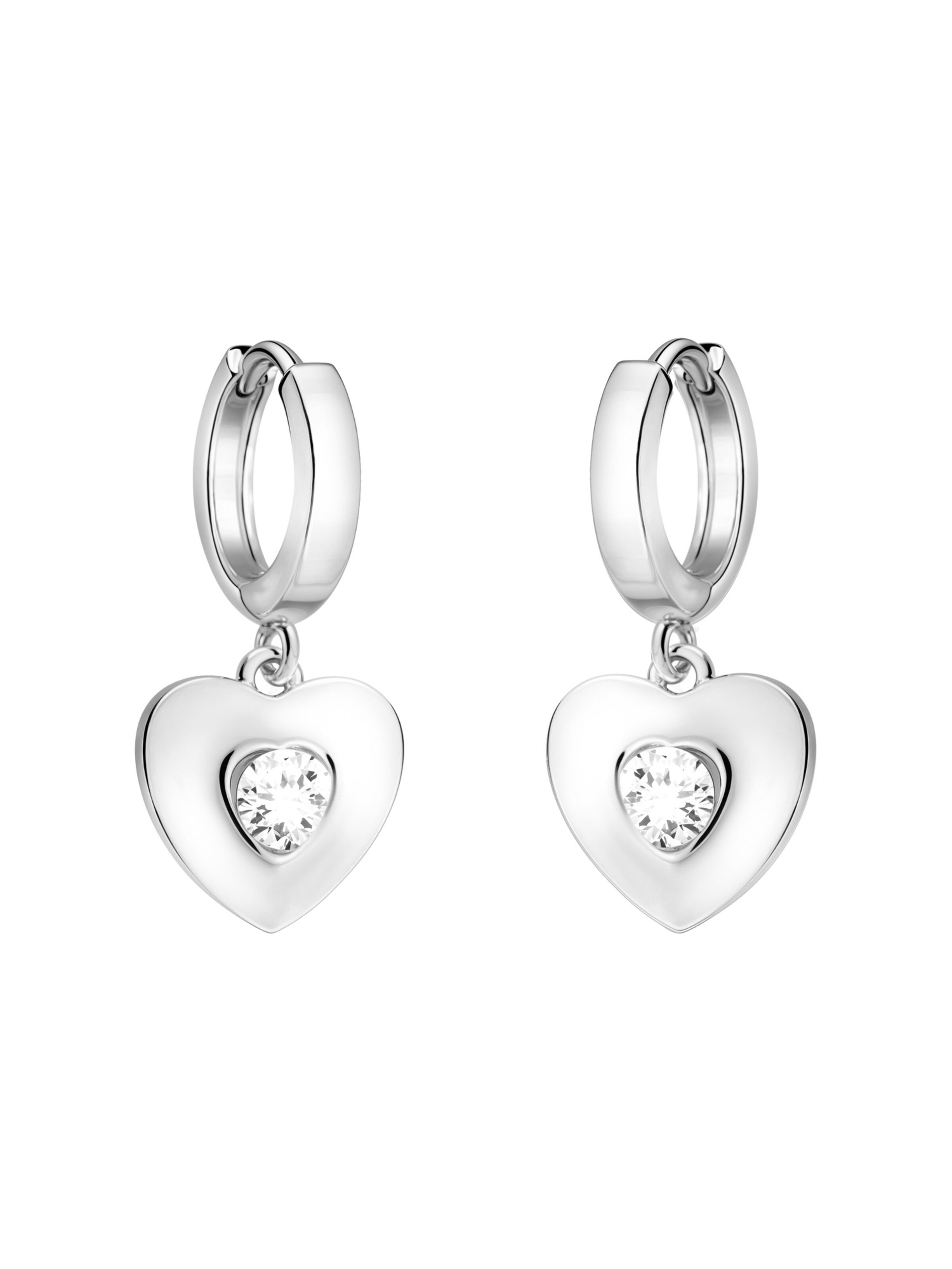 Sofia Milani Ohrringe 'Heart'‌‌‌‌‌‌‌‌‌ in Silber: Vorderseite