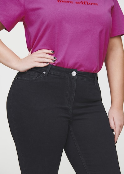 Rock Your Curves by Angelina K. 5-Pocket-Stretch-Jeans in schwarz, Produktansicht