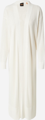 BOSS Orange Knit Cardigan 'C_Fuzizi' in White: front