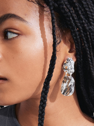 Pilgrim Earrings 'Bloom' in Silver: front