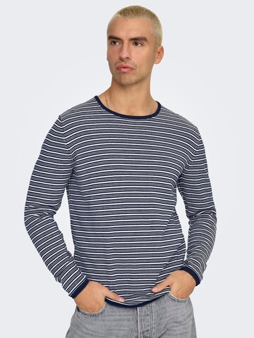 Only & Sons Sweater 'ONSAXEL' in Blue: front