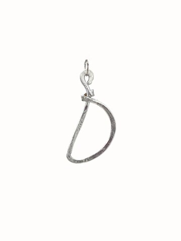 d'ecolife Essentials Anhänger 'Letter D' in Silber: Vorderseite