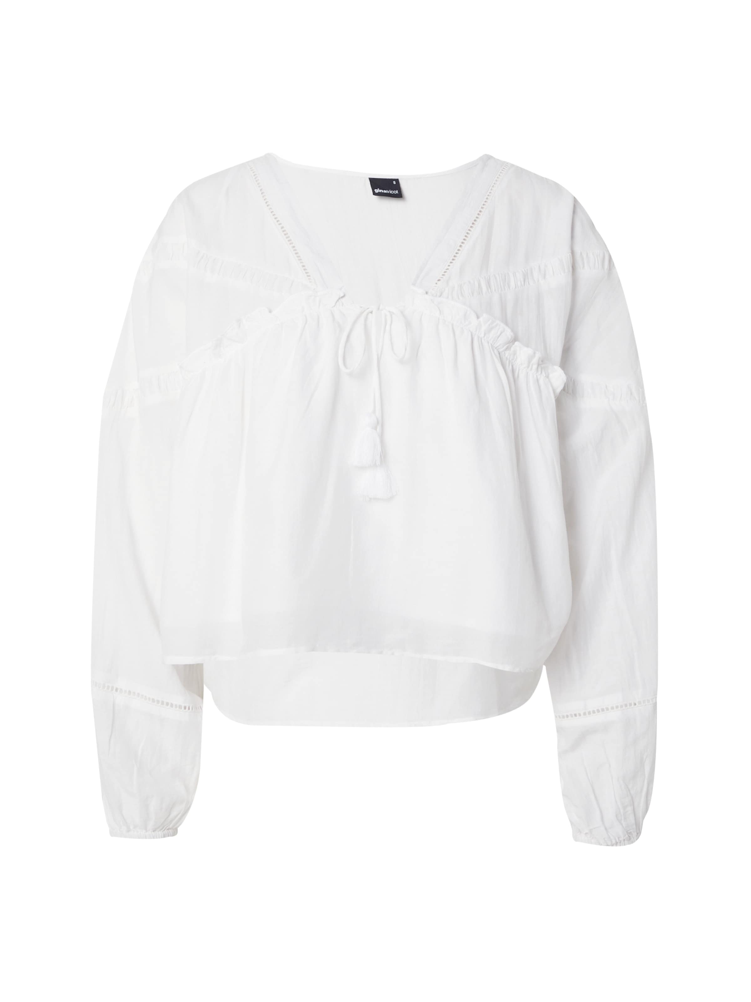 Gina Tricot Блузка 'Boho' в Белый: спереди