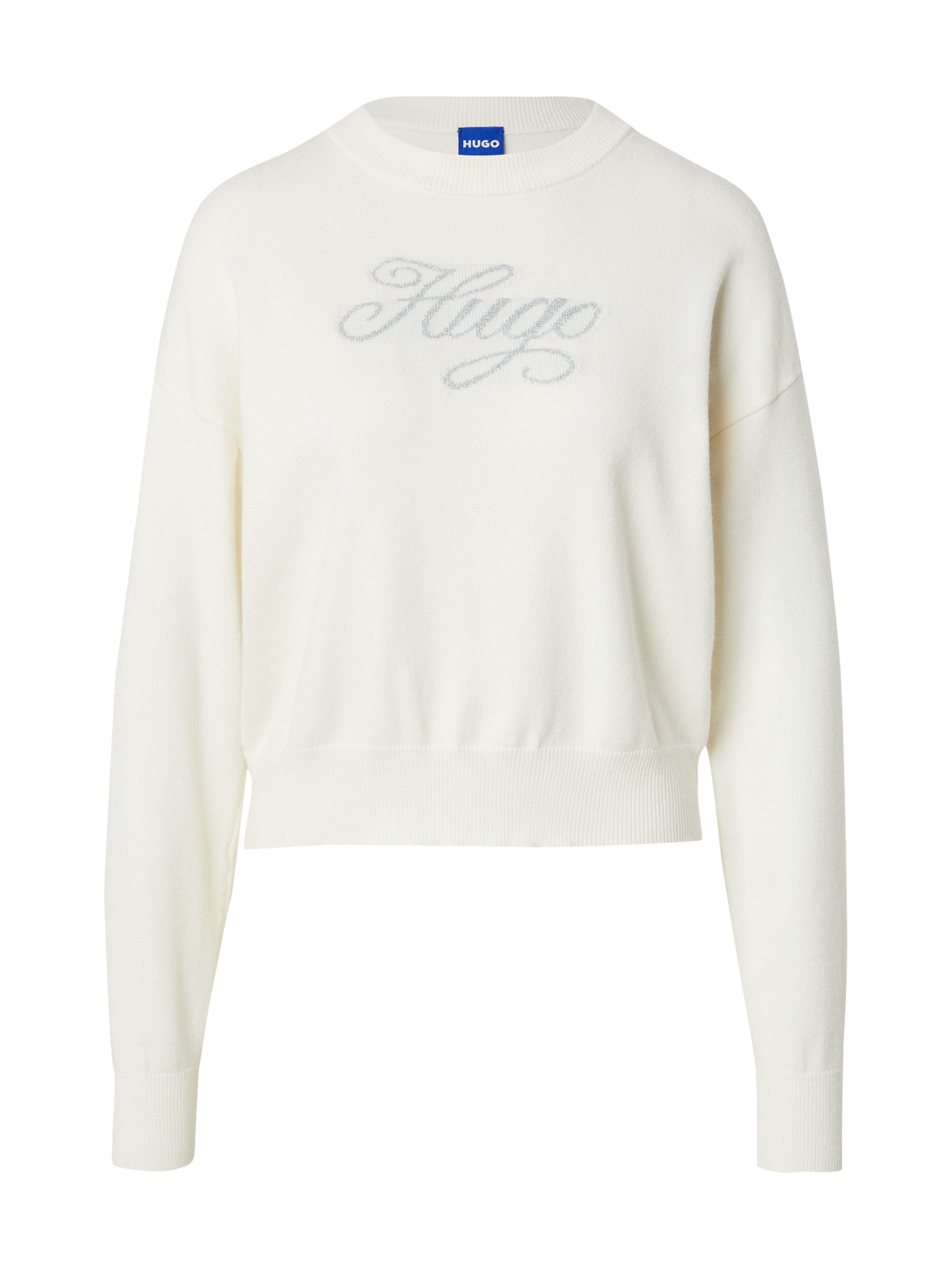 balts HUGO Džemperis 'Slogix': no priekšpuses