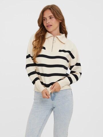 Pull-over 'Saba' VERO MODA en beige : devant