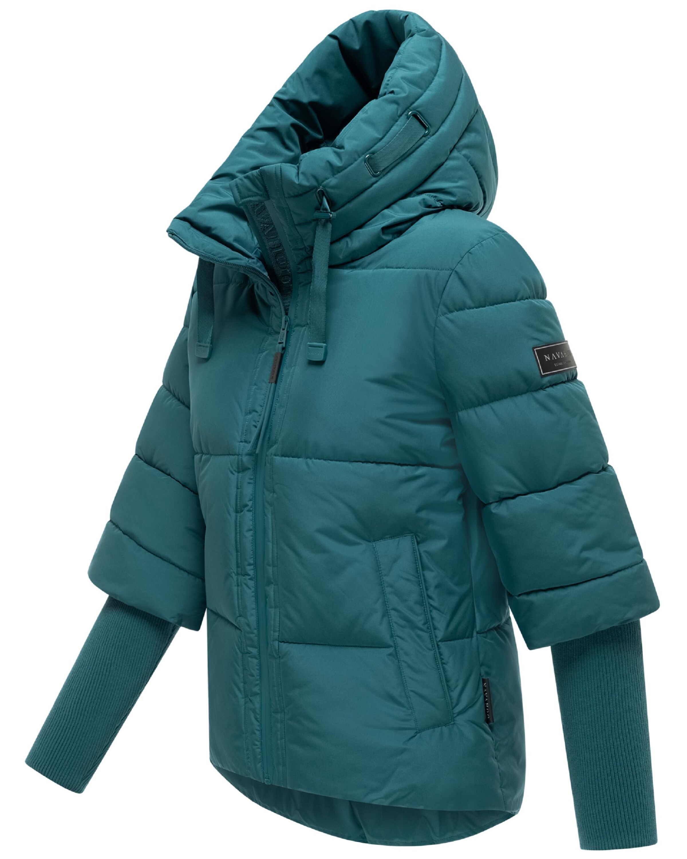 NAVAHOO Winterjas 'Lotusherz XIV' in Blauw