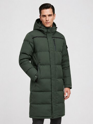 ALLTHEMEN Winter Coat 'Flaum' in Green