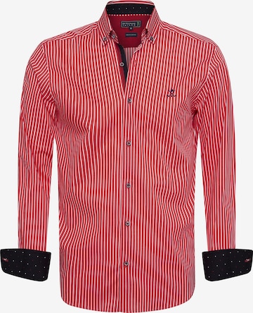 Regular fit Camicia 'Macher' di Sir Raymond Tailor in rosso: frontale