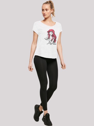 F4NT4STIC T-Shirt 'Ariel Shell Sketch' in Weiß