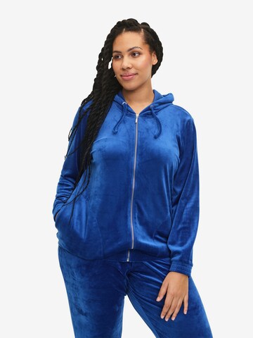 Zizzi Sweatjacke in Blau: predná strana