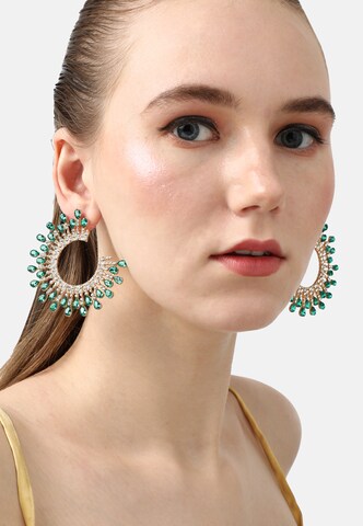 SOHI Earrings 'Lashay' in Green: front