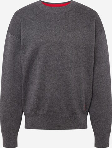 HUGO Red - Pullover 'Sweator' em cinzento: frente