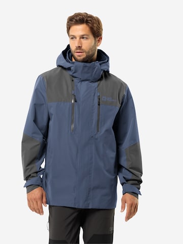 JACK WOLFSKIN Weatherproof jacket 'JASPER' in Blue: front