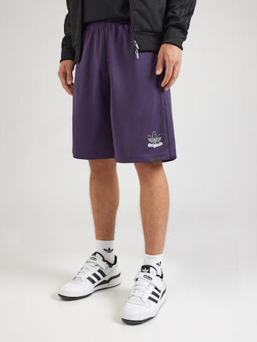 ADIDAS ORIGINALS - Loosefit Pantalón 'GRFX' en lila: frente