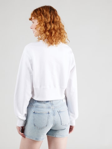 balts Calvin Klein Jeans Sportisks džemperis 'INSTITUTIONAL'