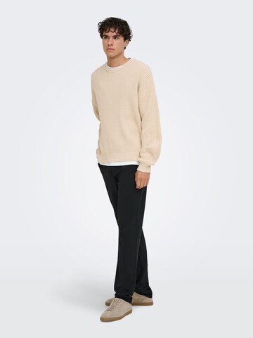 Only & Sons Sweater 'ONSArlok' in Beige