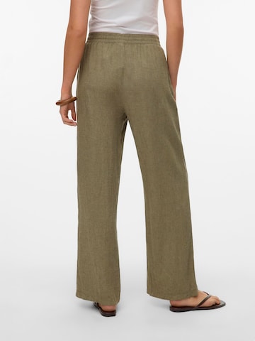 VERO MODA Wide leg Trousers 'VMLinn' in Green