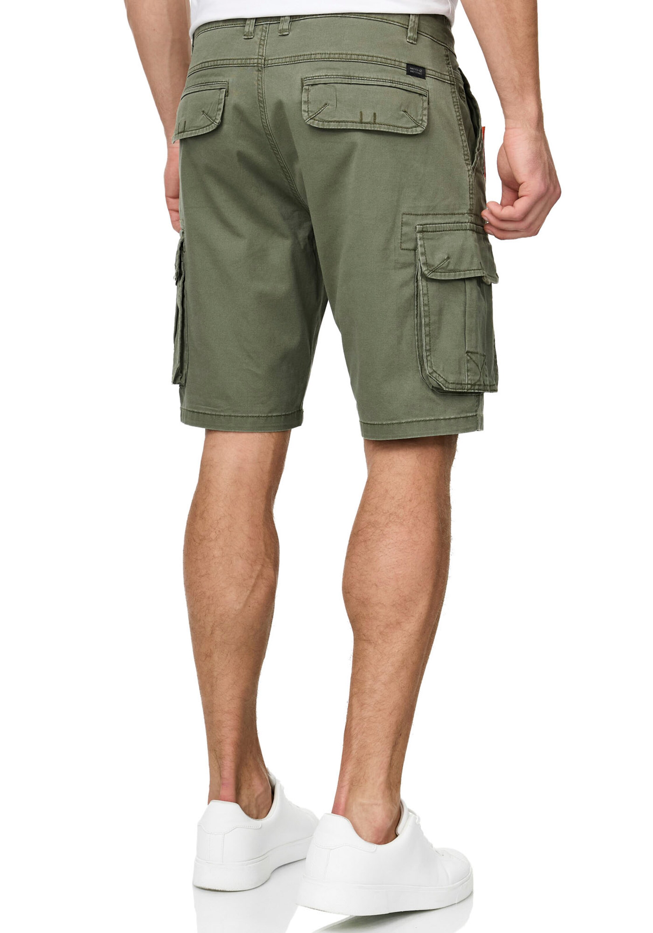 INDICODE JEANS Regular Cargo Pants in Green