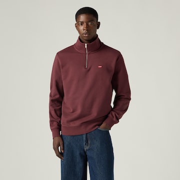 LEVI'S ® Sweatshirt 'Original HM 1/4 Zip' i rød: forside