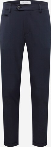 Les Deux Slimfit Chino kalhoty – modrá: přední strana
