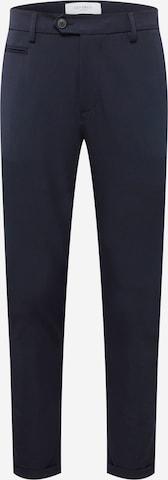 Les Deux Slimfit Chino in Blauw: voorkant