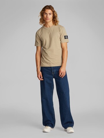 Calvin Klein Jeans Koszulka w kolorze beżowy