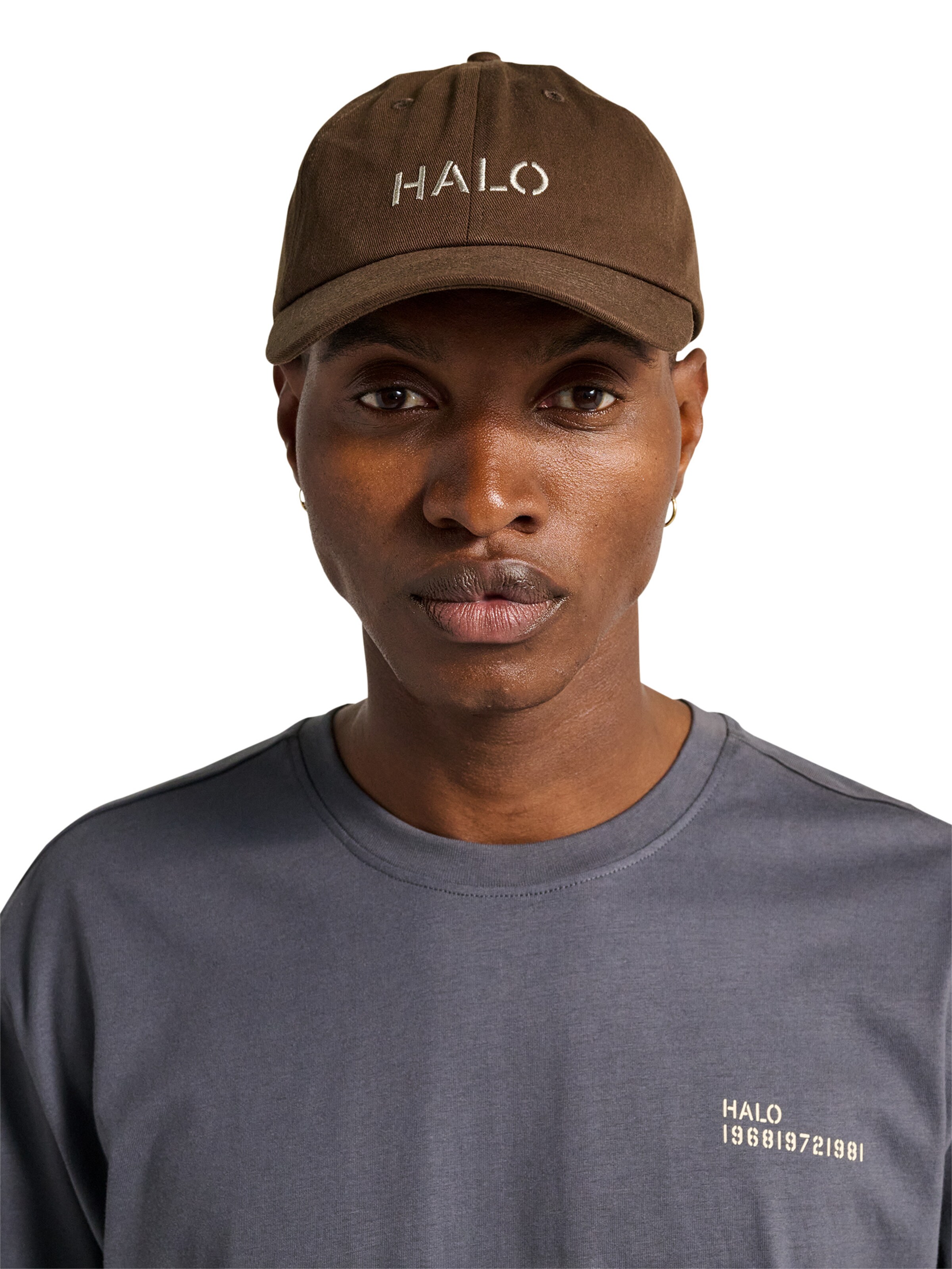 HALO Cap in Brown: front