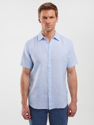 BIG STAR Regular fit Button Up Shirt 'Linerso' in Blue: front