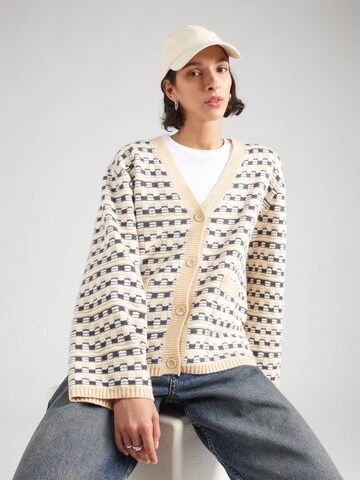 Monki Knit cardigan in Beige: front