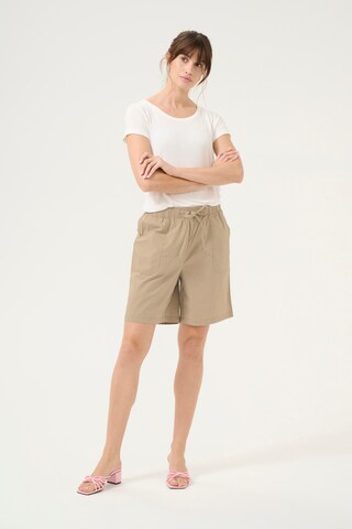 CULTURE Regular Shorts 'Halina' in Beige